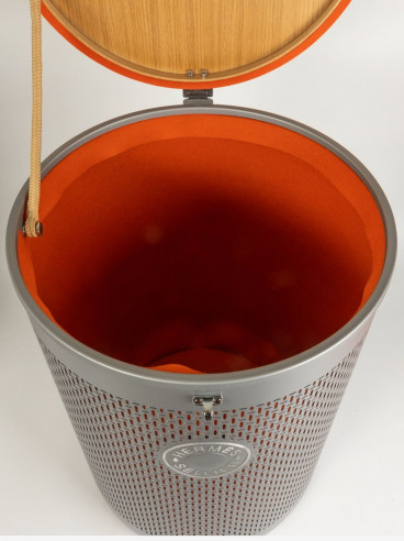 HERMES, Boîte à selle en bois de chêne