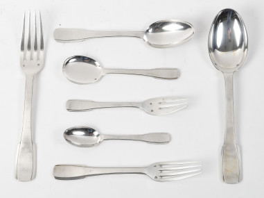 JEAN E. PUIFORCAT  MENAGERE EN ARGENT...