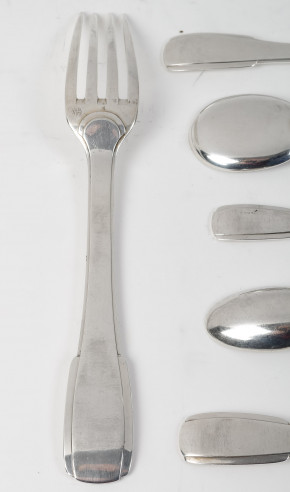 JEAN E. PUIFORCAT  MENAGERE EN ARGENT...