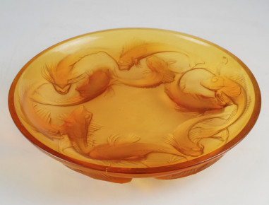 René LALIQUE , Plat "Martigues" en...