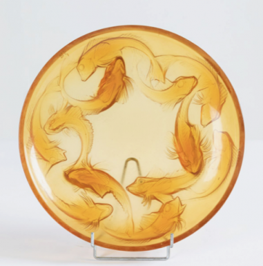 René LALIQUE , Plat "Martigues" en...