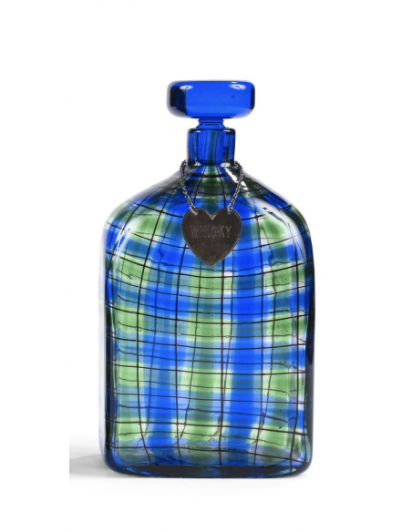 E. BAROVIER  pour  C.DIOR  ,Flacon Méplat "Tartan "