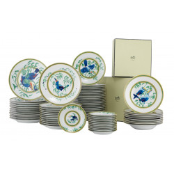 Hermès : ‘Les Toucans’ Service Party -1986, 60 pieces