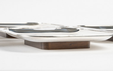 J.E. PUIFORCAT - SUITE DE 4 PLATS DE...