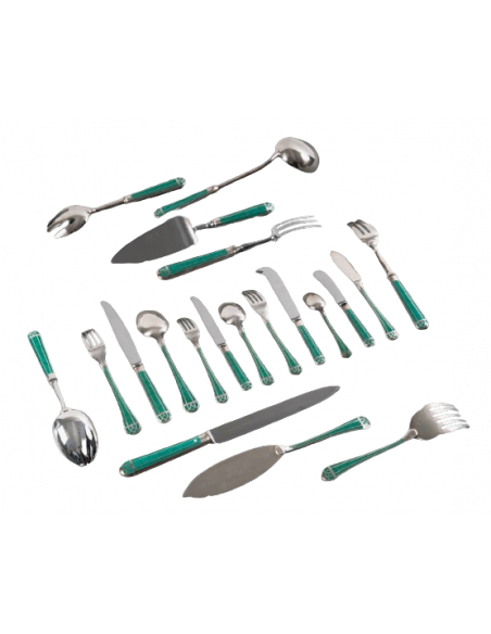 CHRISTOFLE, Talisman collection, celadon green lacquerware 106p