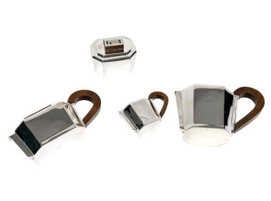 JEAN E. PUIFORCAT 4 SOLID SILVER PIECES CIRCA 1930