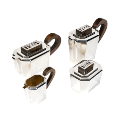 JEAN E. PUIFORCAT 4 PIECES ARGENT MASSIF  EPOQUE 1930