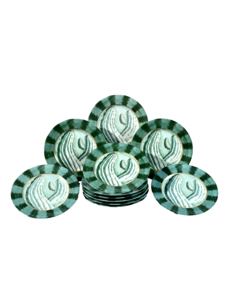 H. Mc CONNICO & DAUM ,partie de Service « Cactus » Porcelaine