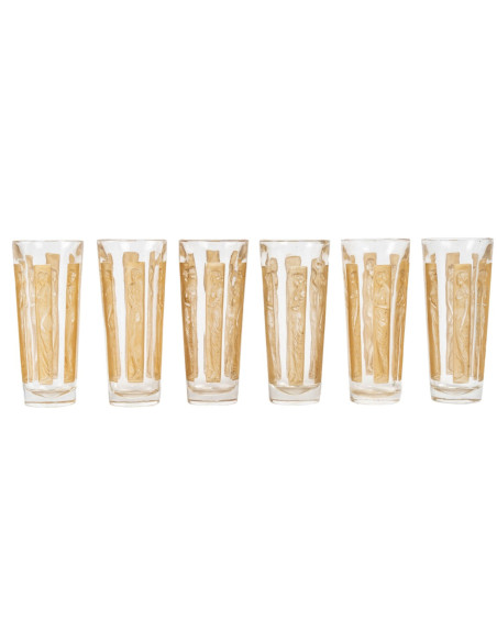 R. Lalique - “Six figurines” series of 6 goblets 1911