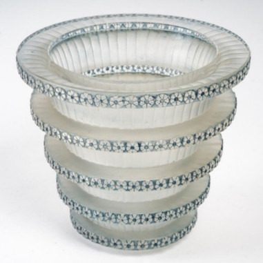 RENÉ LALIQUE : Paire de VASES+ «...