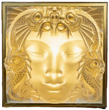 Decorative Cube “Woman's Mask”