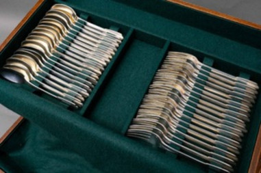 FJERDINGSTAD - 78 Piece Solid Silver...
