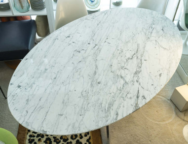 Florence KNOLL, arabescato oval table...