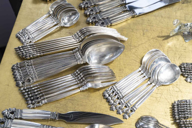 GEORG JENSEN , Ménagère “ Acorn ”...