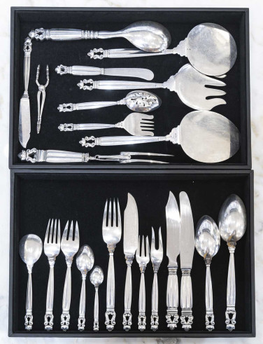 GEORG JENSEN , Ménagère “ Acorn ”...