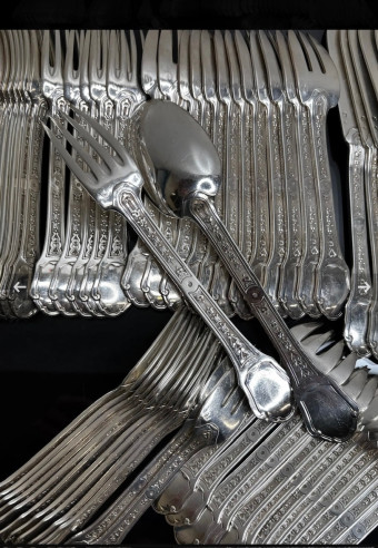 TETARD FRERES MENAGERE 187 PIECES  ARGENT MASSIF EPOQUE 1930