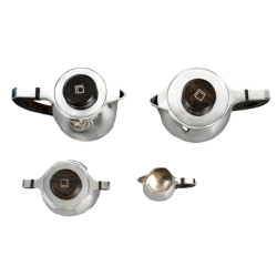 Jean E Puiforcat Service thé café 4 Pièces argent massif Art Déco CIRCA 1930