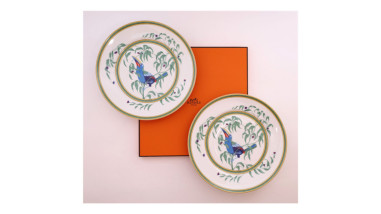 HERMES -"Les Toucans" Six Assiettes...