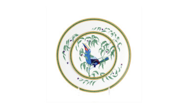 HERMES - “Les Toucans” Six Dinner Plates