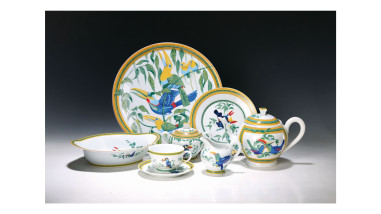 HERMES “LES TOUCANS ” Tea set