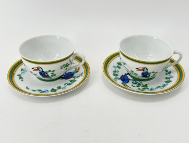 HERMES “LES TOUCANS ” Tea set