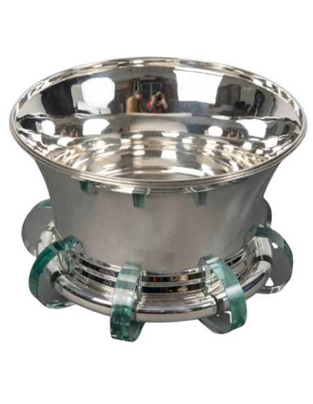 JEAN E. PUIFORCAT – Centre de table en argent massif XXème
