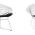 Harry BERTOIA Pair of Diamond Armchairs model 421LU