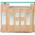 Bar d 'appartement made of LALIQUE decorative panels and ceruse oak