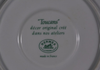 HERMÈS “LES TOUCANS” Six coffee cups