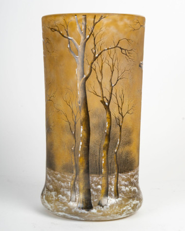 1905 -Daum Nancy :vase "arbres sous...