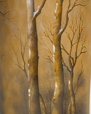 1905 -Daum Nancy :vase "arbres sous...