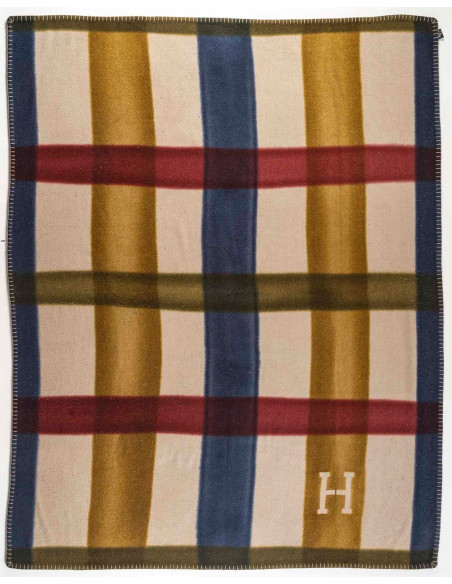 HERMES : Plaid Cashmere "Tartan Dye "