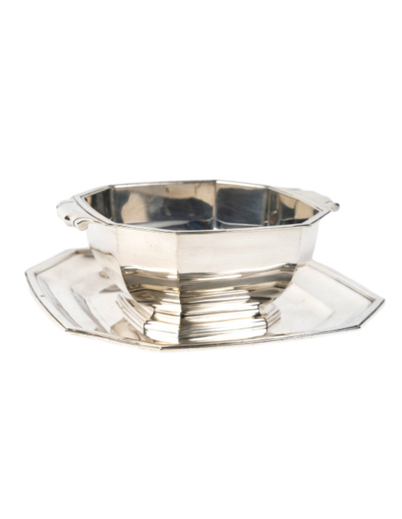 Tétard Frères Art Deco  Sauce boat  on its matching tray