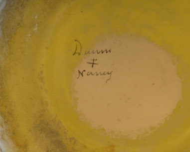 Daum Nancy :vase "arbres sous la neige "