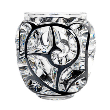 Lalique crystal: TOURBILLONS VASE
COLORLESS CRYSTAL WITH BLACK ENAMEL