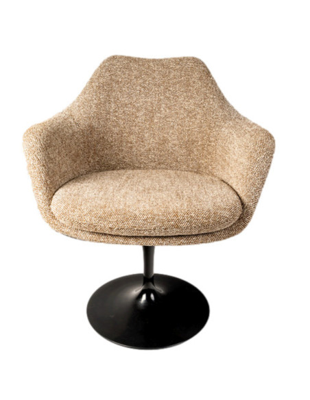 Knoll & Saarinen : Fauteuil "Tulip "captitonnée pivotant