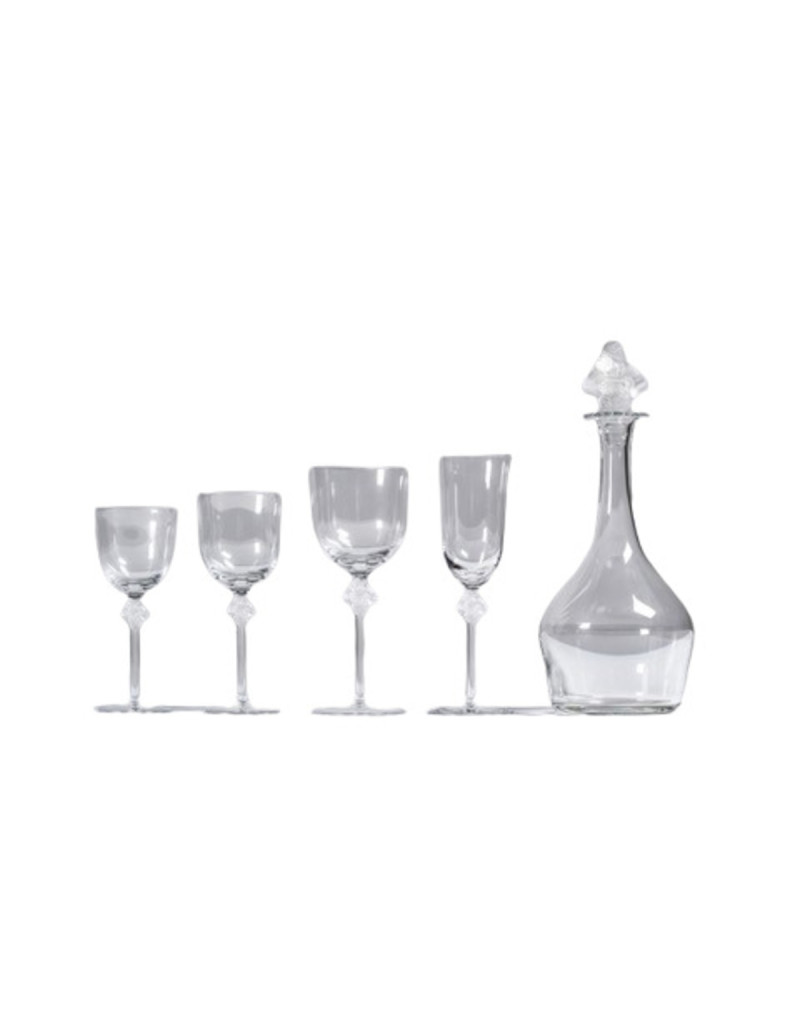 1968-LALIQUE France, “ROXANNE” Crystal Service, 50 pieces