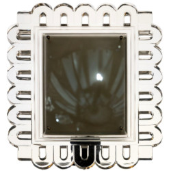 Circa  1950 ,  Cristal Lalique,  Cadre à  décor de volutes .