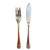 Christofle - “Talisman sienne” 6 fish cutlery sets