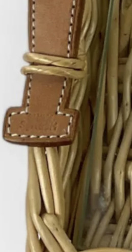 Hermès, Rectangular wicker tray...