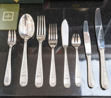 Christofle silver-plated cutlery set,...