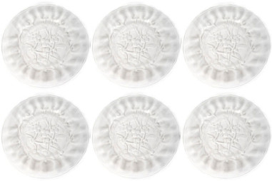 Cristal Lalique ,Série de 6 assiettes "GUI"
