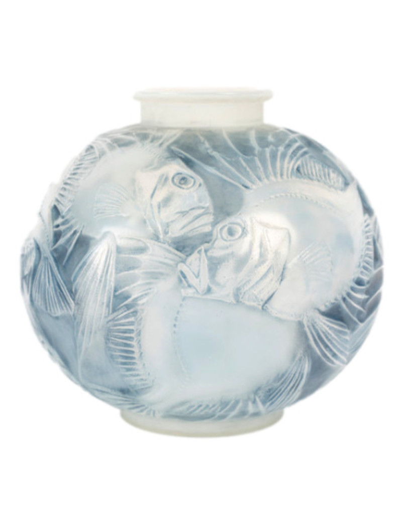 1924—René Lalique, “Fish” Vase, Opalescent Glass