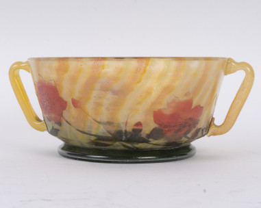 Circa 1905 -DAUM Nancy, Coupe en verre