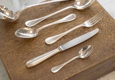 Christofle “Perles” flatware set for...