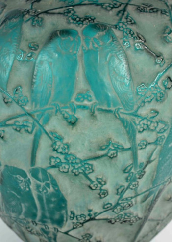 1919 René Lalique - Vase Perruches...