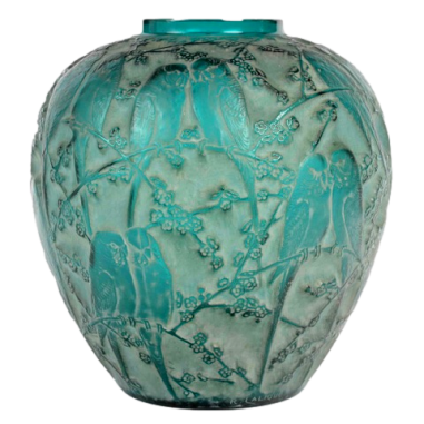 1919 René Lalique - Vase Perruches...