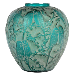1919 René Lalique - Vase Perruches...