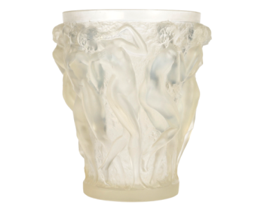 René Lalique - “Bacchantes” vase in opalescent glass