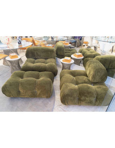 B&B Italia CAMALEONDA 3-module corner sofa Chenille Enia Olive Green